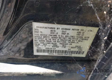 2002 Nissan Altima 2.5 S из США, поврежденный, VIN 1N4AL11D02C106183